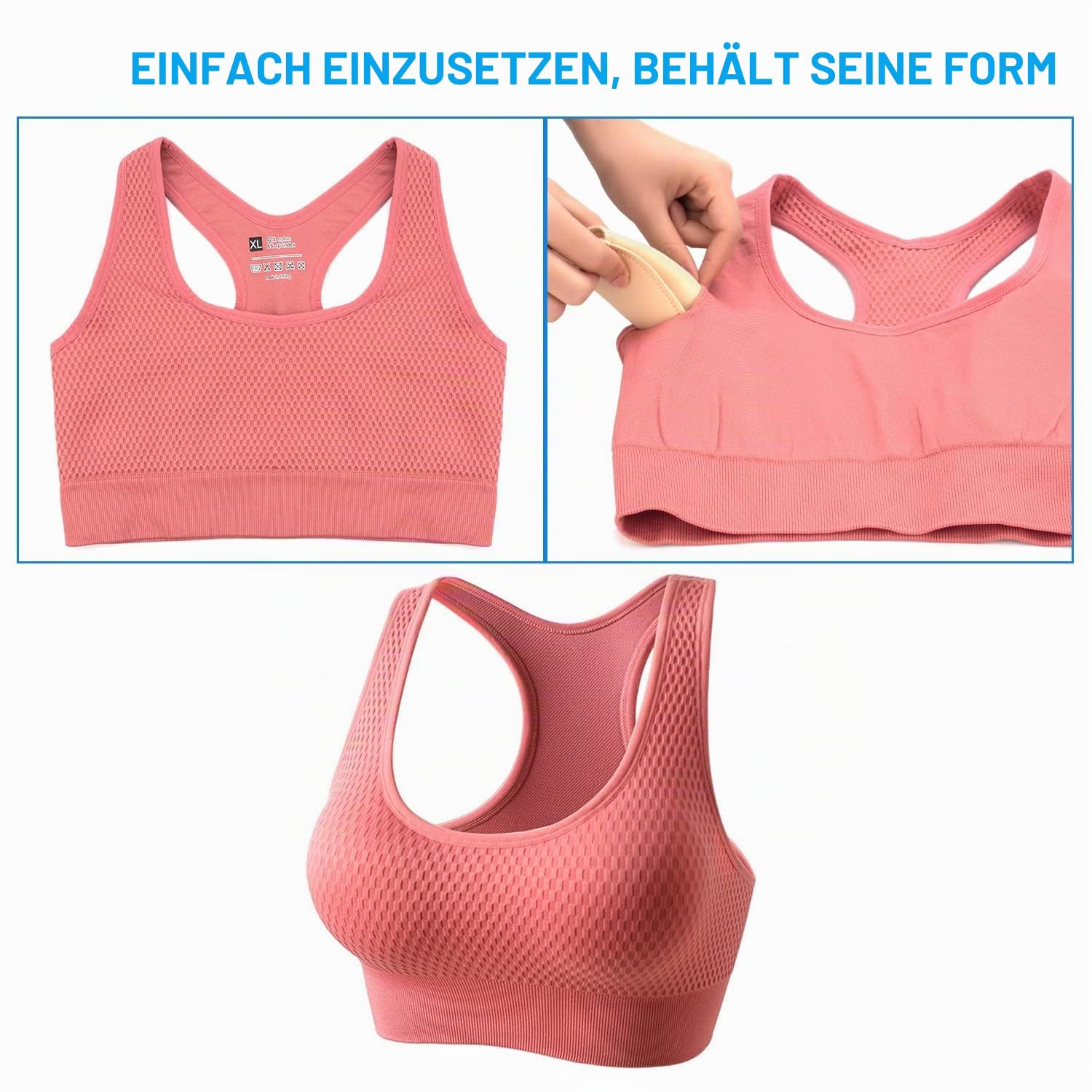 Nimiah wasserdichte Badeanzug BH Einsätze Pads Herausnehmbarer Badeanzug Einsatz 4 Paare Bikini Push up Einsätze