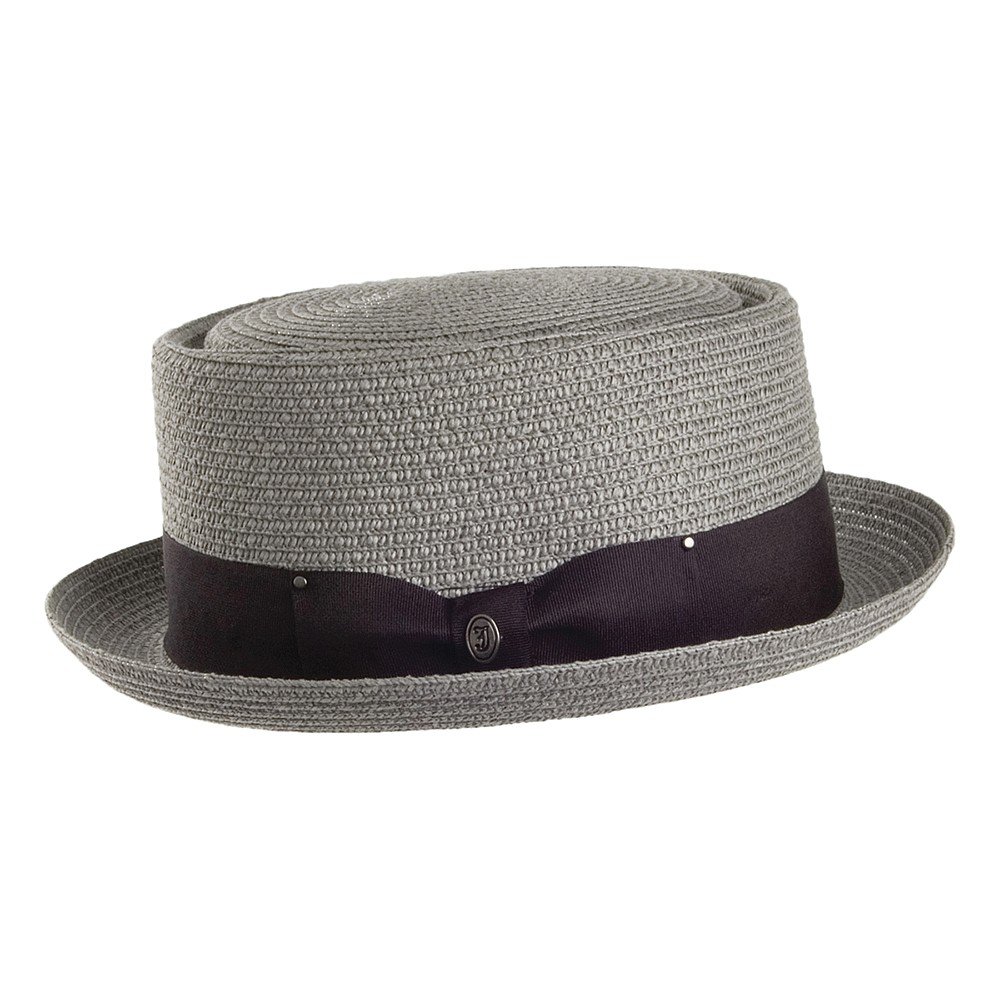 Jaxon & James Chapeau Pork Pie en Paille Toyo Tressée Noir