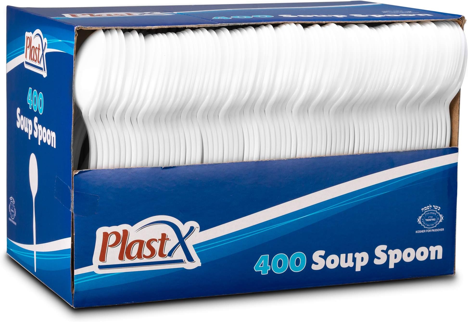 Cutlery 400 Count Disposable Plastic White Soup Spoons Great For Home, Office, Party, Concession Shop, or Restaurants, Kids, Outdoor Event Or Everyday Use (1 Box)