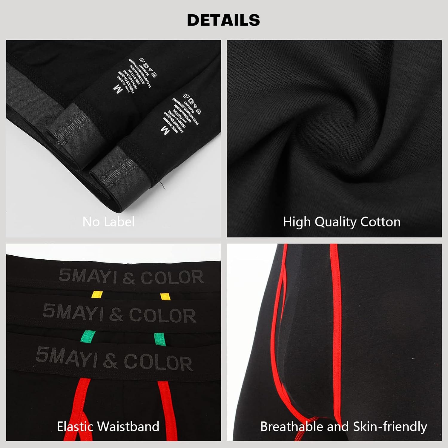 5Mayi Lange Boxershorts Herren Baumwolle Unterhosen Männer Unterwäsche Herren Retroshorts (Gr.S-2XL) - Image 5