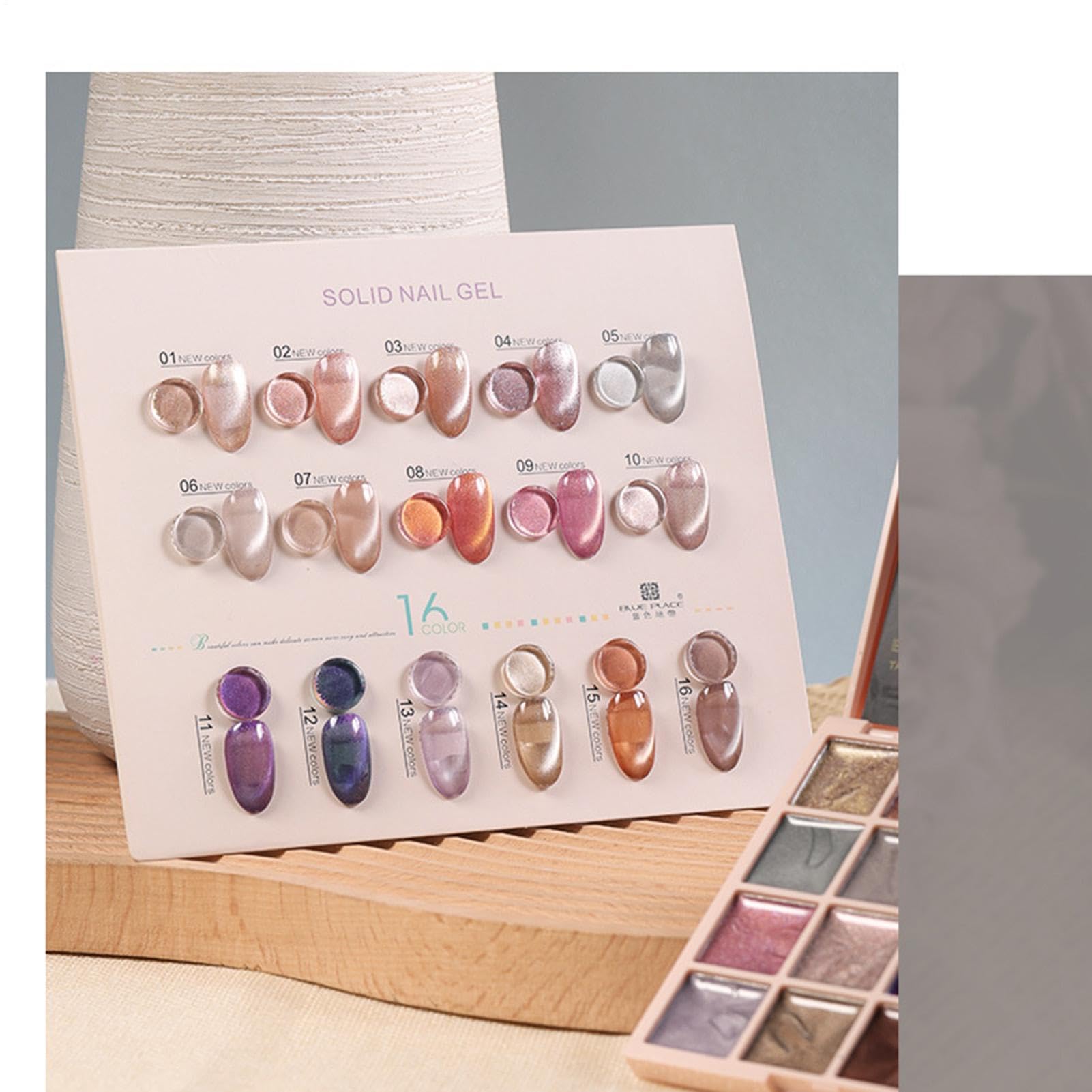 Solid Gel Nail Polish Palette, Gel Nail Palette, 16 Colors Nail Gel Palette, Magnetic Gel Nail Polish, Gel Nail Polish for, Nail Gel Painting Palette, Gel for Nail Design, Gel