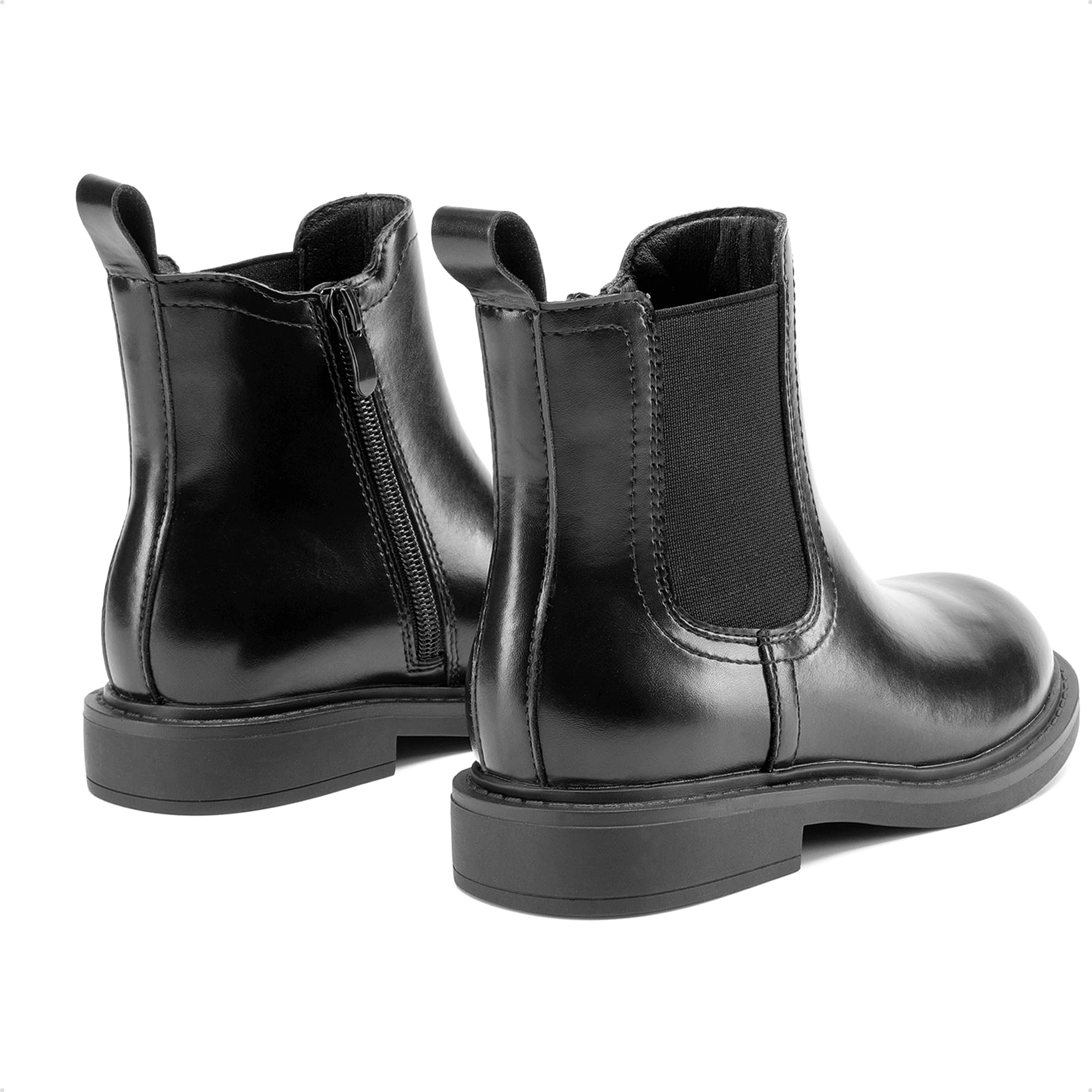 DREAM PAIRS Botas de Tobillo para Niñas con Cremallera Lateral Botines Chelsea de Tacón Bajo Zapatos de Moda para Niñas Pequeñas/Niños Pequeños/Niños Grandes