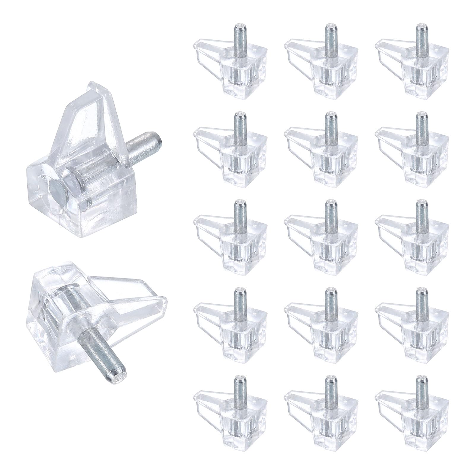 Umshlem 125-Pack Clear Shelf Support Pegs – 5mm Steel-Reinforced Cabinet Shelf Clips, Sturdy Locking Pins For Bookcases, Furniture & Pantry