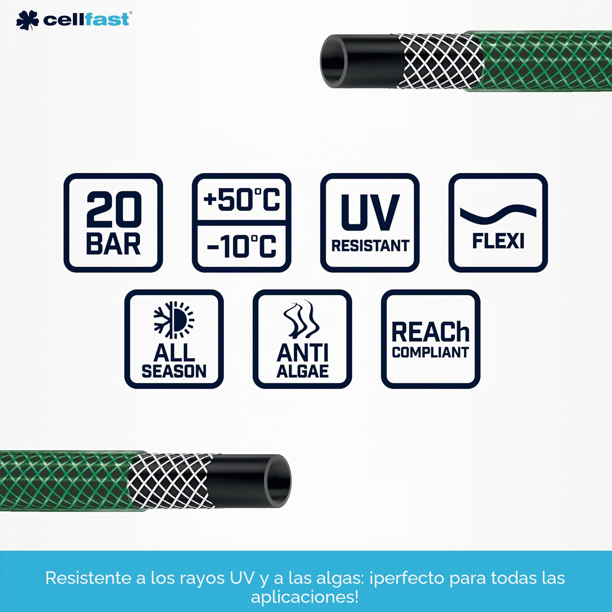 Cellfast 5901828850073 Jardín Manguera, Verde, 20 m