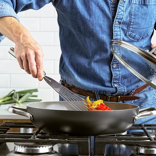 Miniatura 4 de GreenPan Chatham - Sartén antiadherente de cerámica anodizada dura, de 11 pulgadas con 2 asas y tapa, sin PFAS, apta para lavavajillas, apta para