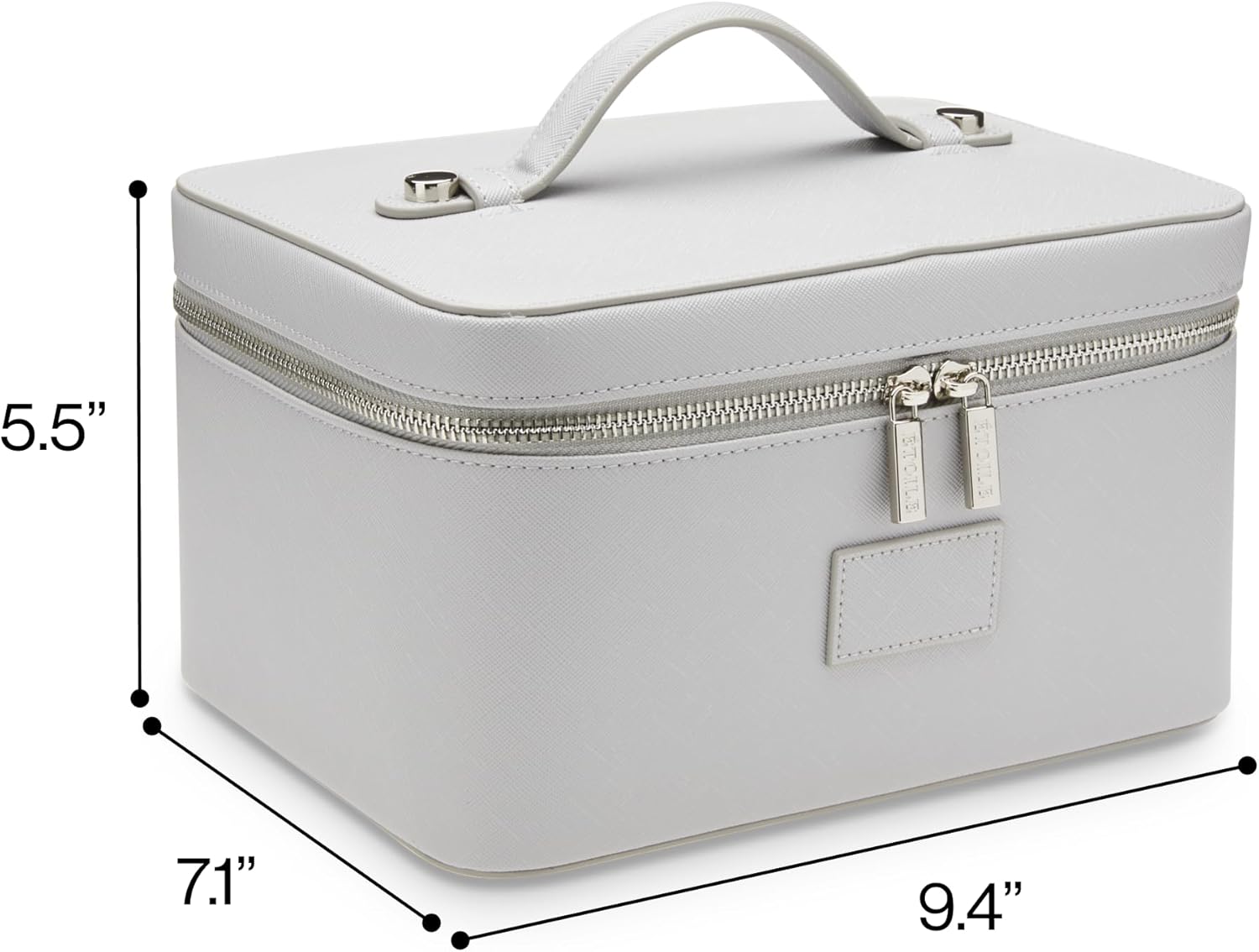 ETOILE - Vanity Case Grey - Stylish Travel Makeup Bag Organizer with Dividers - Image 6