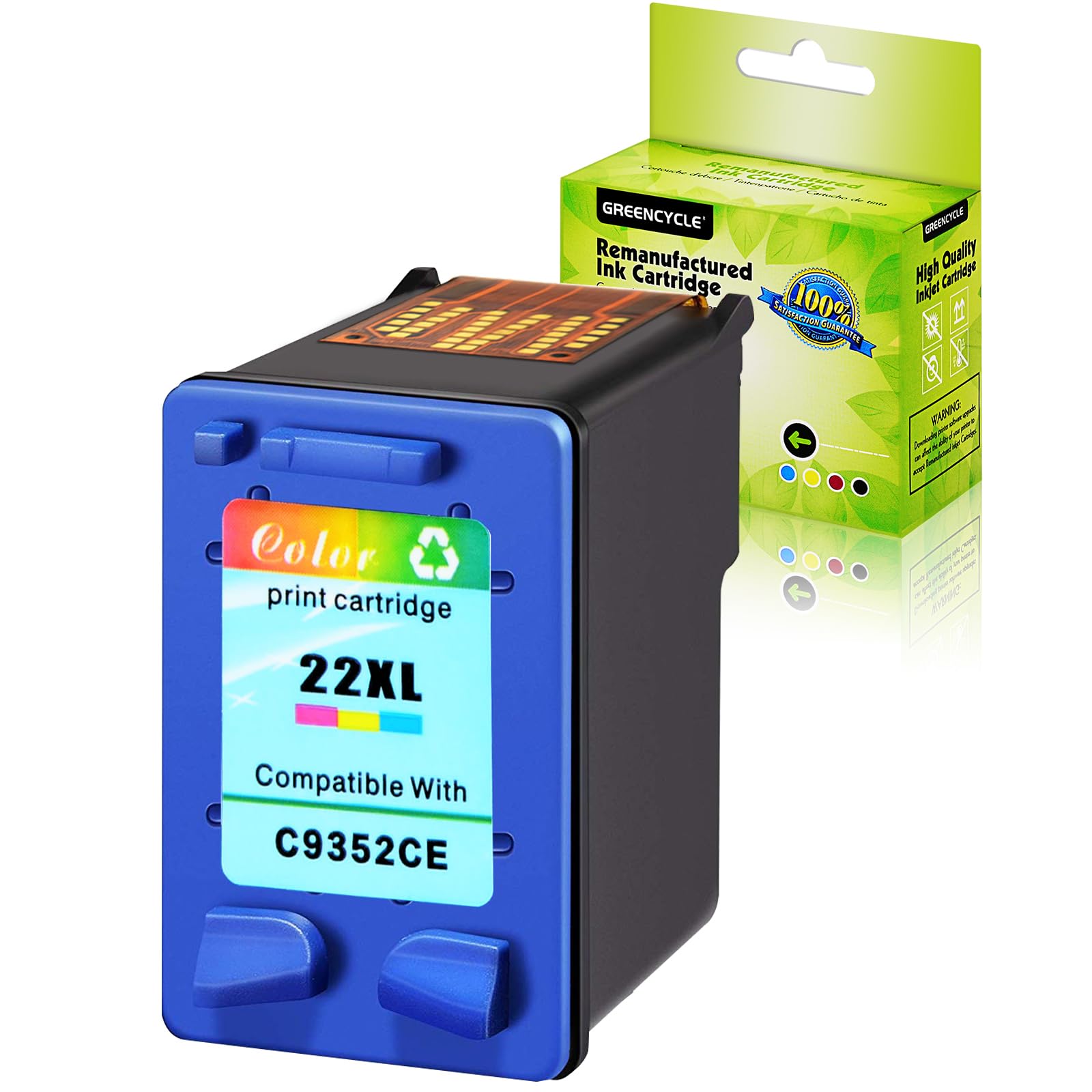 Remanufactured 22XL Ink Cartridges Replacement for HP 22XL C9352C Work for OFFICEJET 4315 J3680 DESKJET 3930 3210 D1520 D1420 D1560 D1455 D1530 D1430