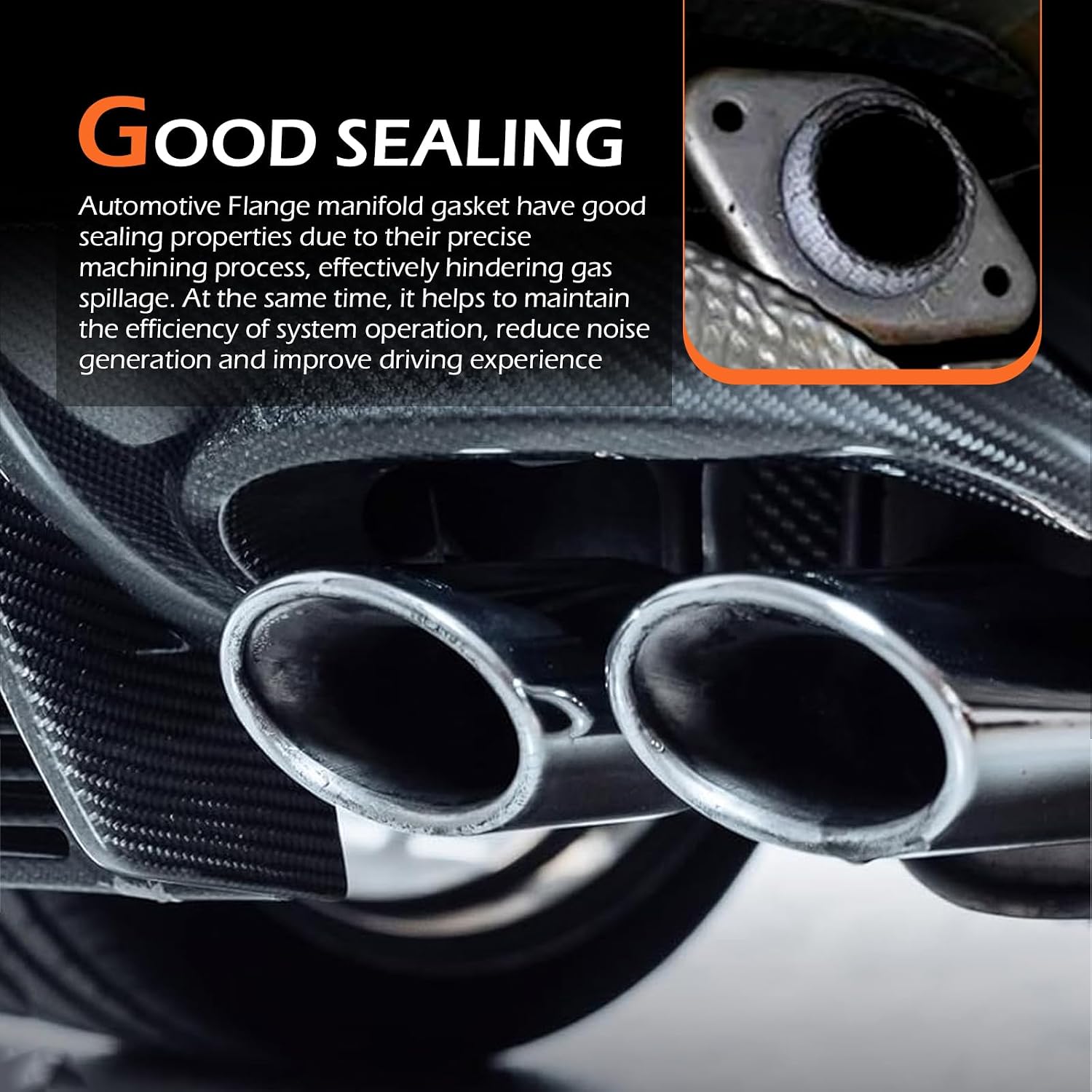 2PCS Exhaust Manifold Gasket, 65 mm Leakproof Manifold Downpipe Ring Replacement for Reduce Noise and Prevent Leakage, Universal Replacement Donut Gasket (Silver)
