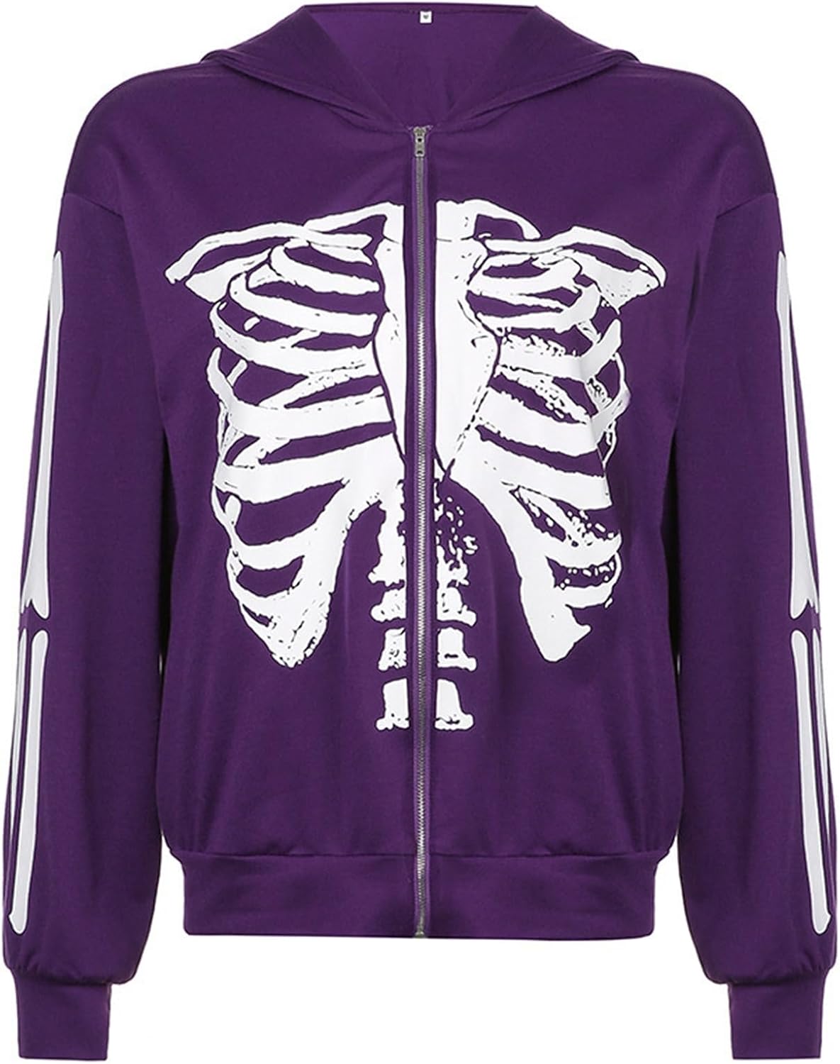 DAZULI Women Goth Skeleton Hoodie Vintage Long Sleeve Y2K Zip Up Sweatshirt  Hoodies Casual Relaxed Fit Jacket Cardigan (Color : A, Size : X-Small) at  Amazon Women's Clothing store