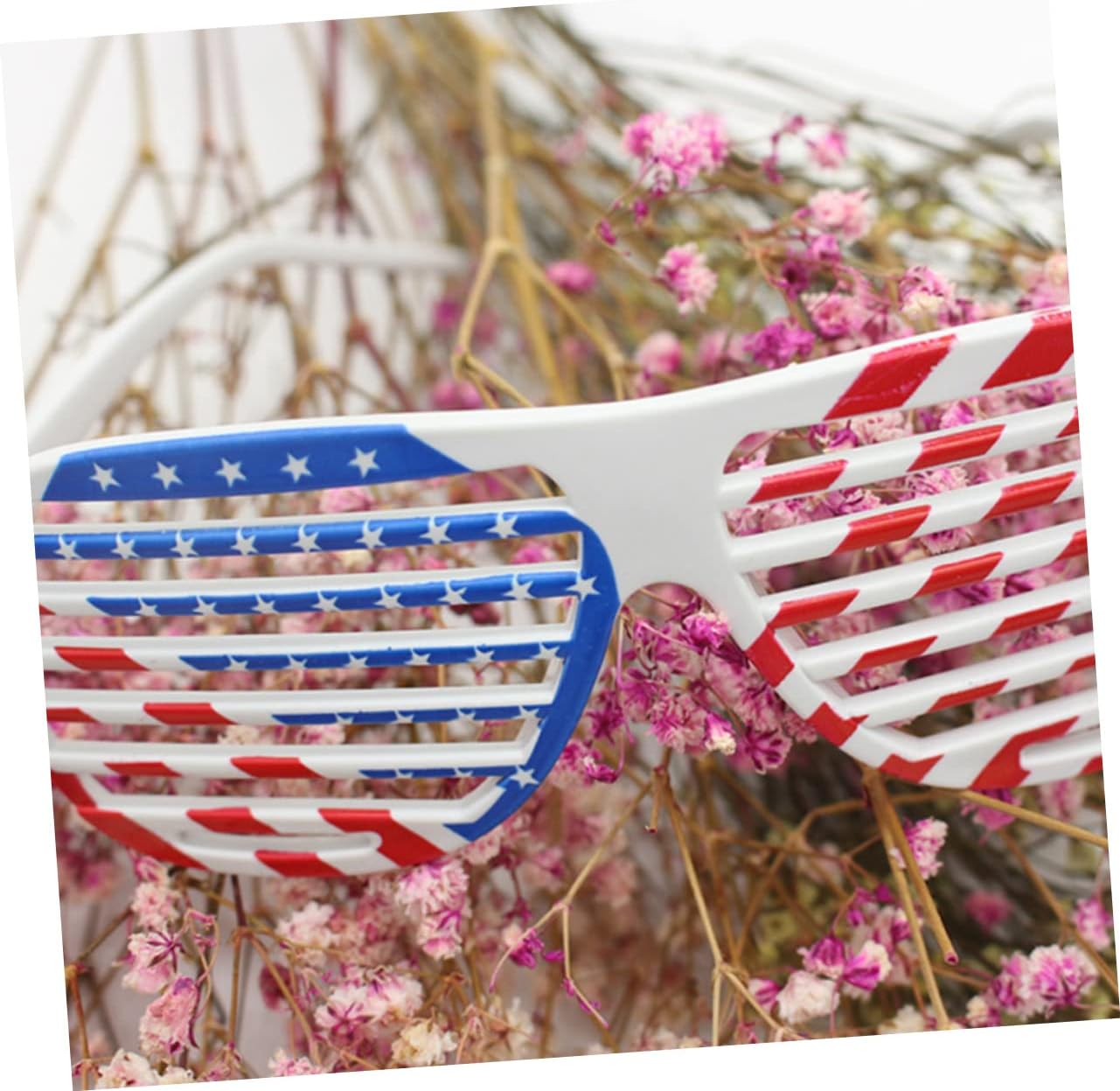 JAKADYUKS Lot De 8 Paires De Lunettes De Soleil Motif Drapeau Américain Pour Fête Patriotique Des États-Unis, Accessoires Photo, Accessoires De Fête, 4 Juillet