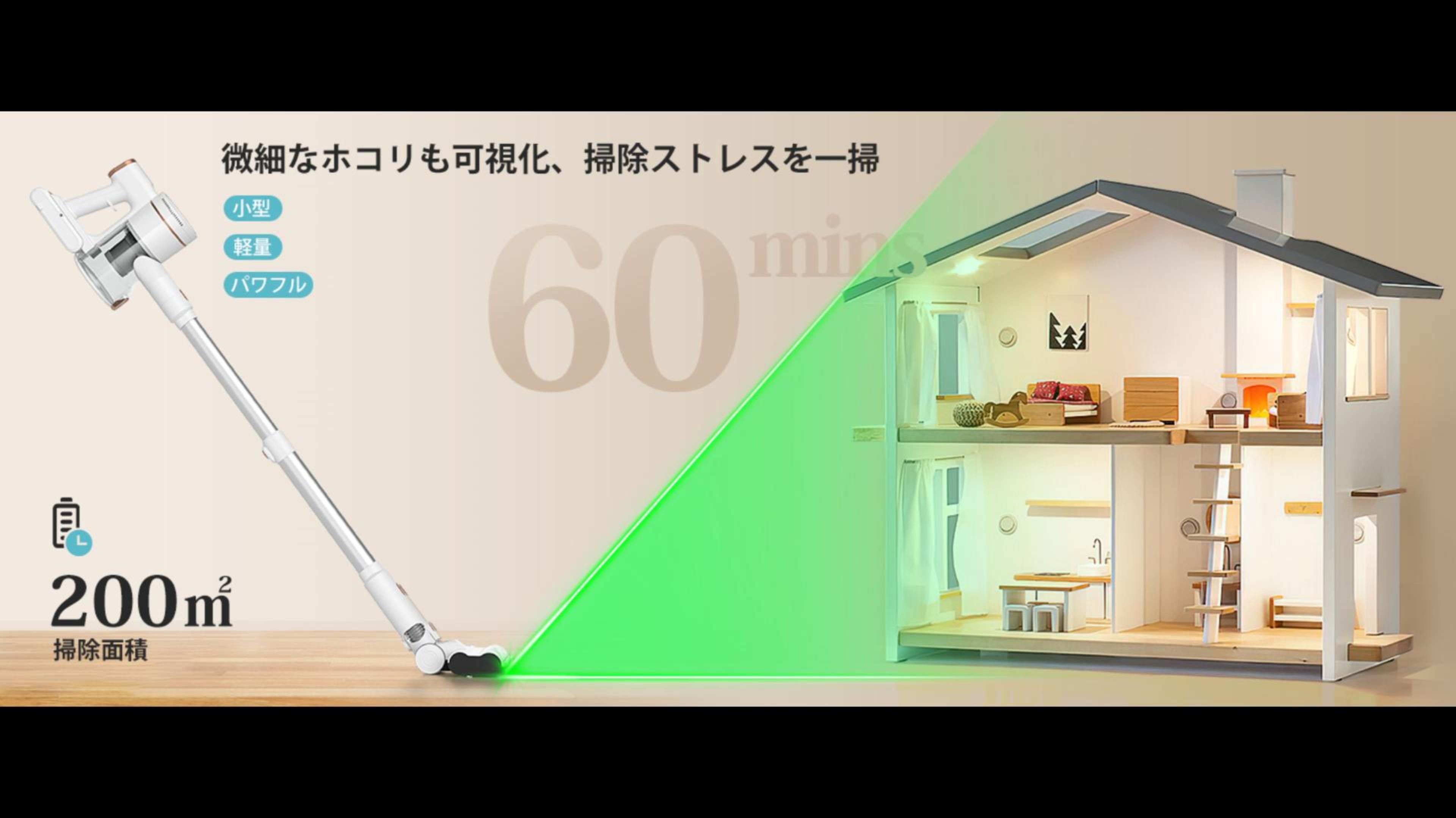 Amazon | 掃除機 コードレス 【2025革新版!業界初グリーンLED