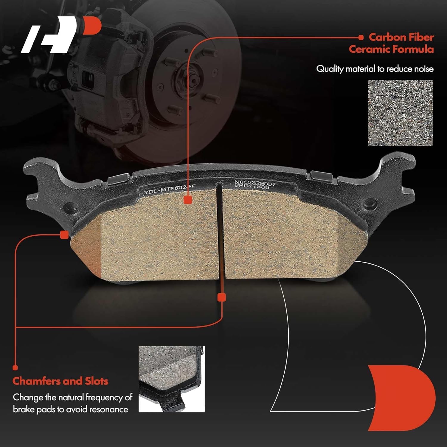 A-Premium Rear Ceramic Brake Pads Set Compatible with Ford F-150 F150 2015-2019, Expedition 2018-2021 & Lincoln Navigator 2018-2021, 4-Pack