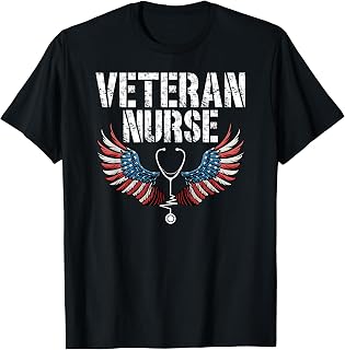 Veteran Nurse US Flag Veteran Nursing T-Shirt