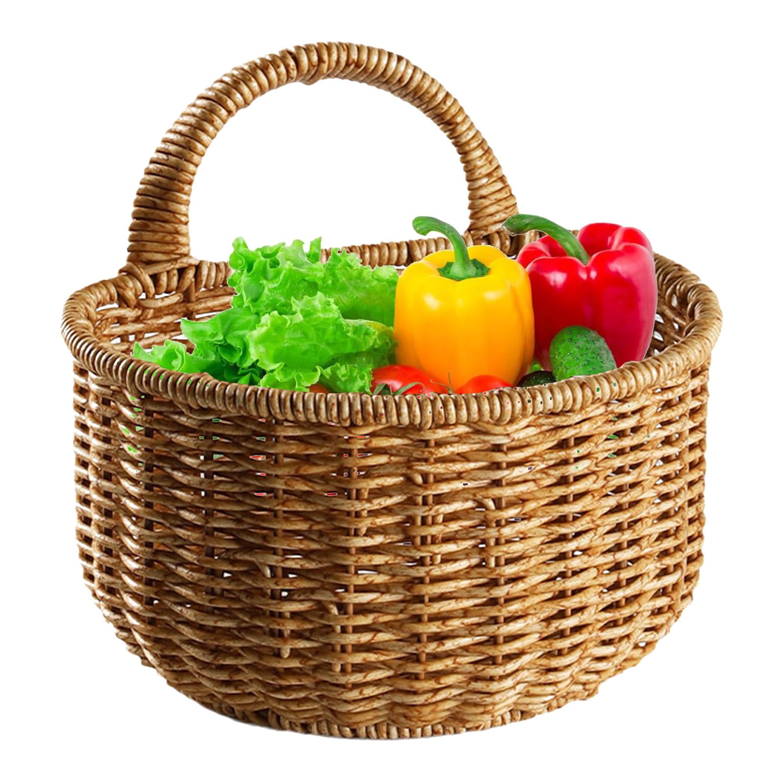 Cesta organizadora de pared de polipropileno para frutas y verduras en cocina y despensa