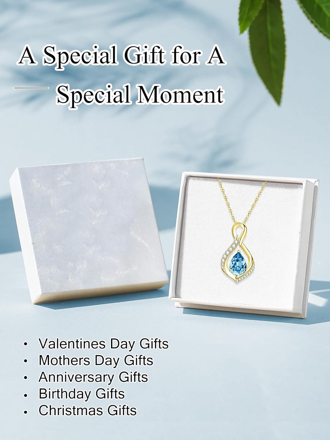 Christmas Gifts Compass/Clover/Cross Necklace for Women Exquisite Anniversary Birthday Gifts for Wife Her Double Birthstone Pendant jewelry ‘I'd be Lost Without You’ - Image 4