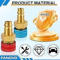 Vista 9 de Kit de adaptador R1234yf a R134a, R1234yf a R134a adaptadores de acoplador rápido de lado alto y bajo, adaptador R134a a R1234yf, kit de acopladores