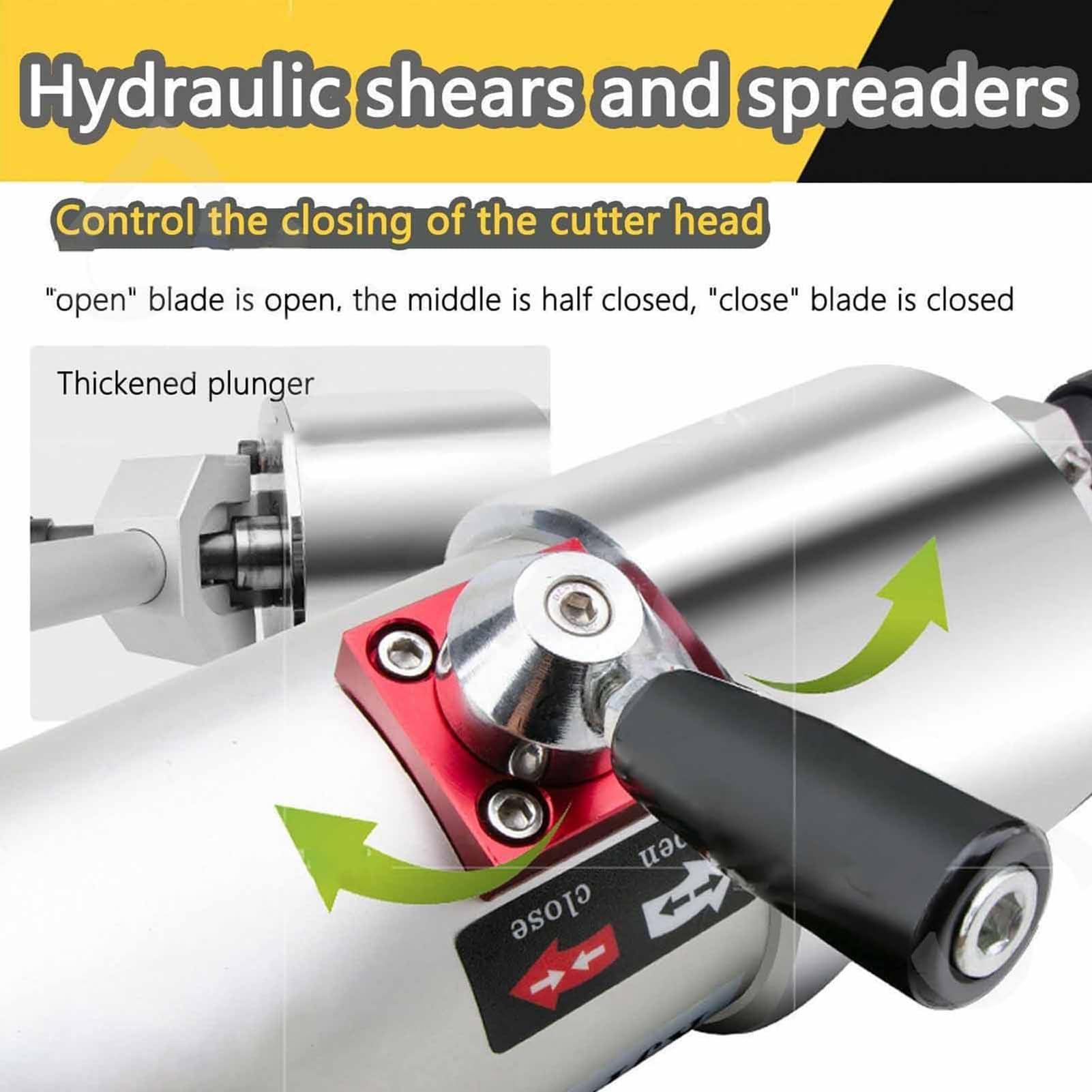 Zintegrowany hydrauliczny szczypce przedłużające, hydrauliczne szczypce ratownicze, hydrauliczne rozsiewacze i szczypce do cięcia, siła cięcia 18T do ciężkich zastosowań Obrotowy 360°