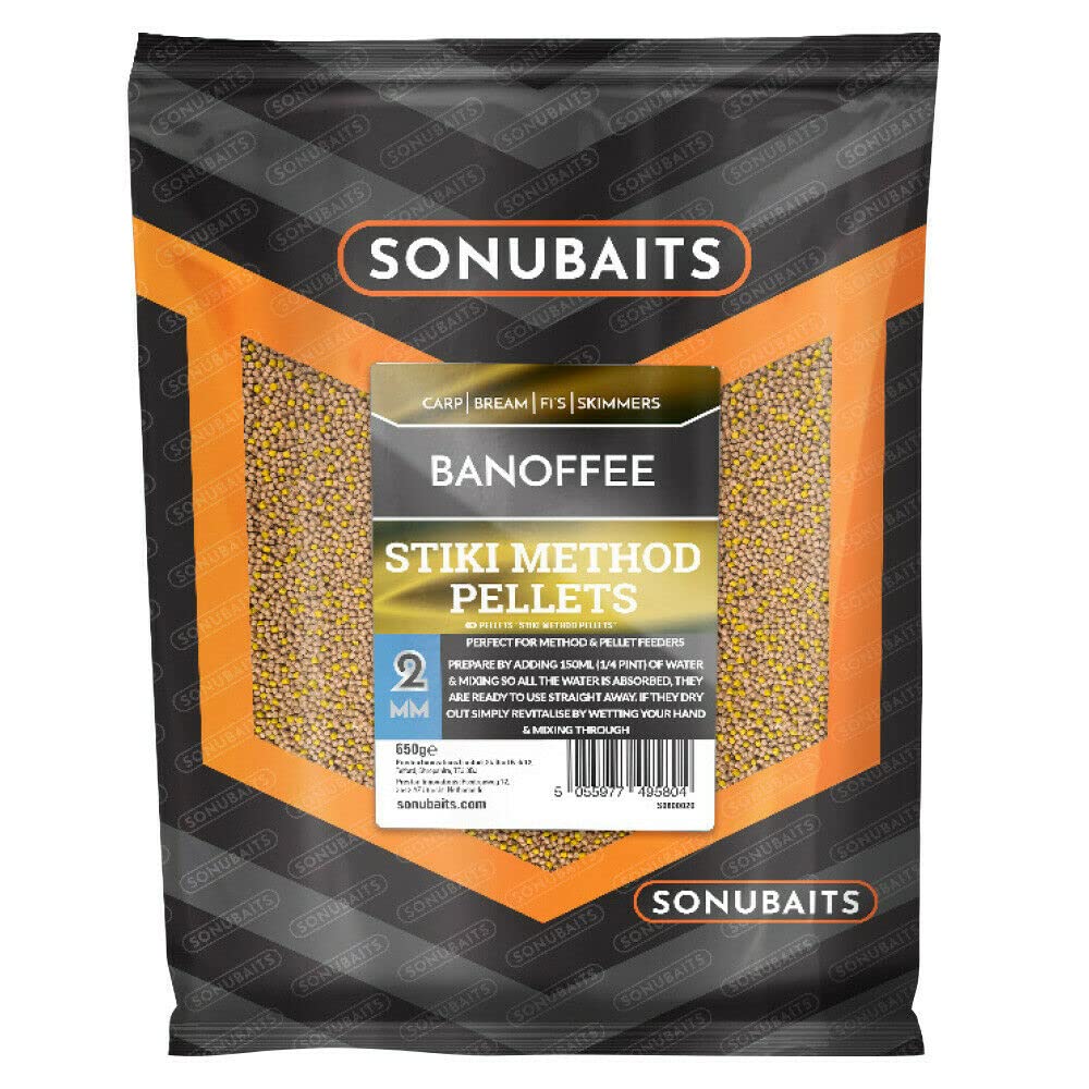 Sonubaits Flavoured 2Mm Stiki Method Pellets 650G Bait Fishing (Banoffee)