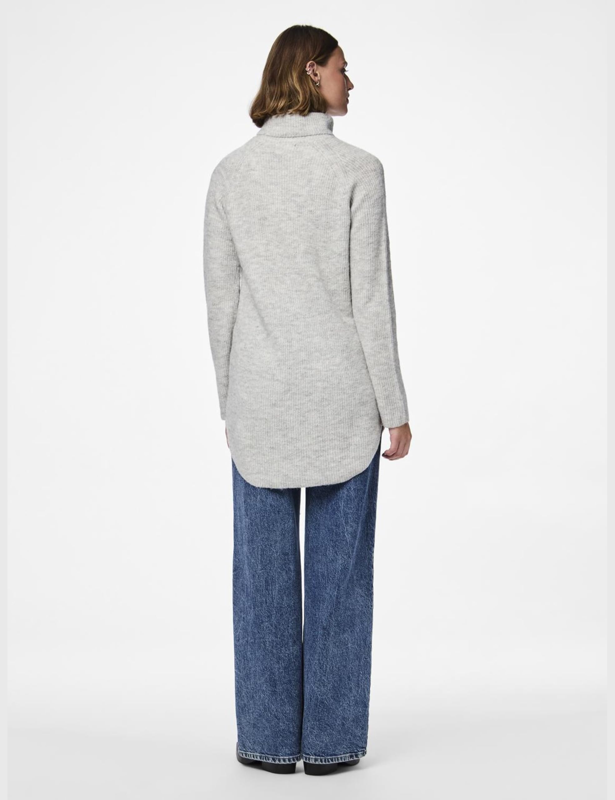 PIECES Sweter Kobiety Pcellen Ls Long Knit Noos Bc