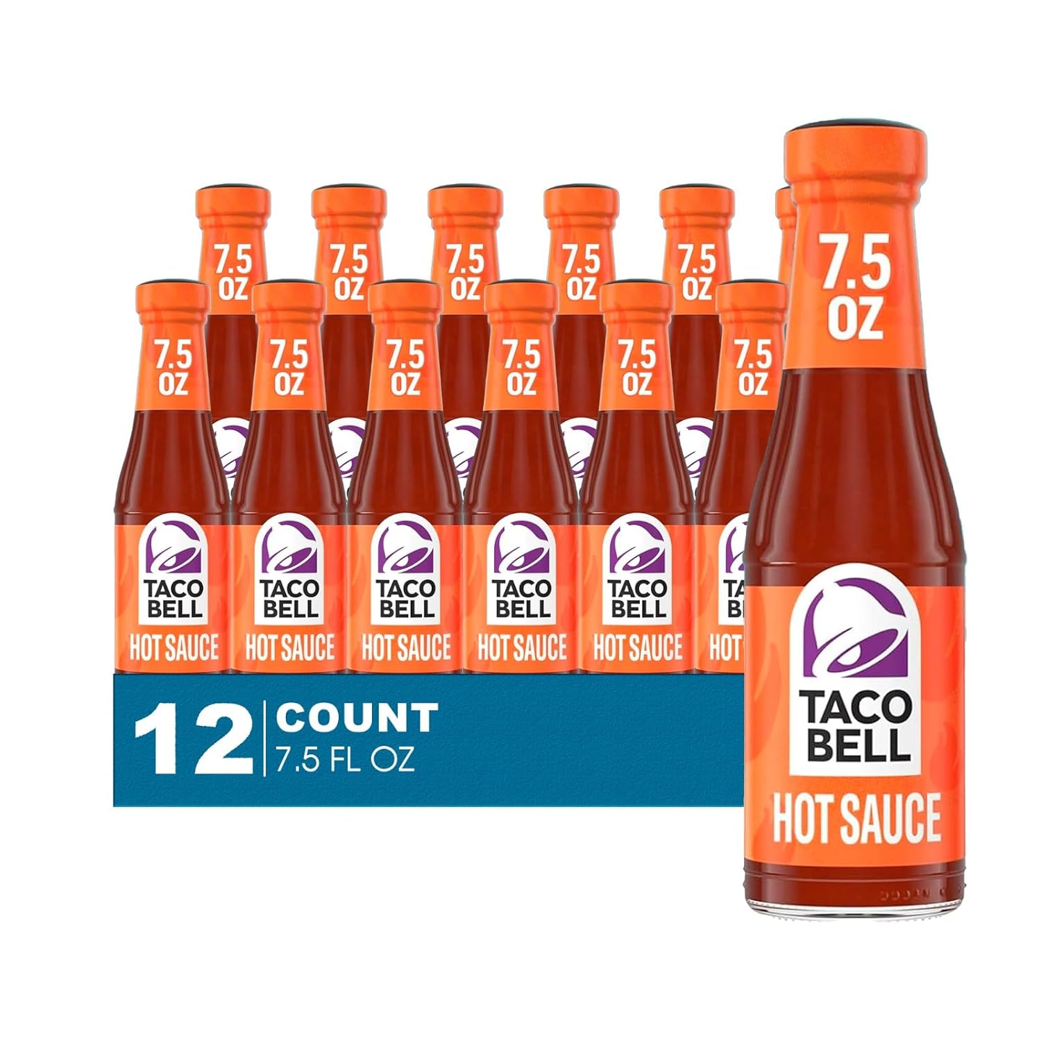 Taco Bell - Lavinia Essential Bundle: 12-Pack of Hot Sauce, 7.5 oz Glass Bottle + 1 Utility Prop.