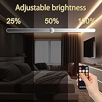 Vista 2 de COB LED Strip Light Warm White, High Bright LED Lights with 2400LEDs, RF Remote and UL Power Supply, 2700K Dimmable LED Rope Lights for Mirror