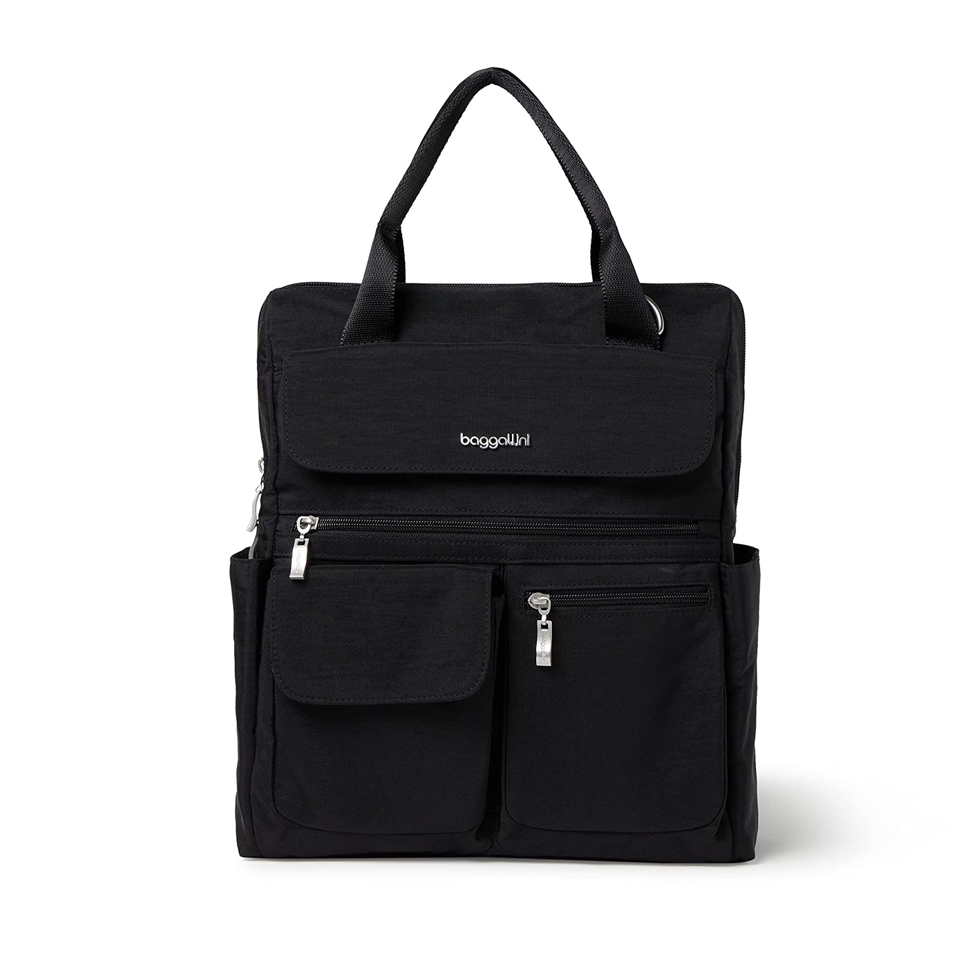 Baggallini Women's Modern Everywhere Laptop Backpack, Black, One Size