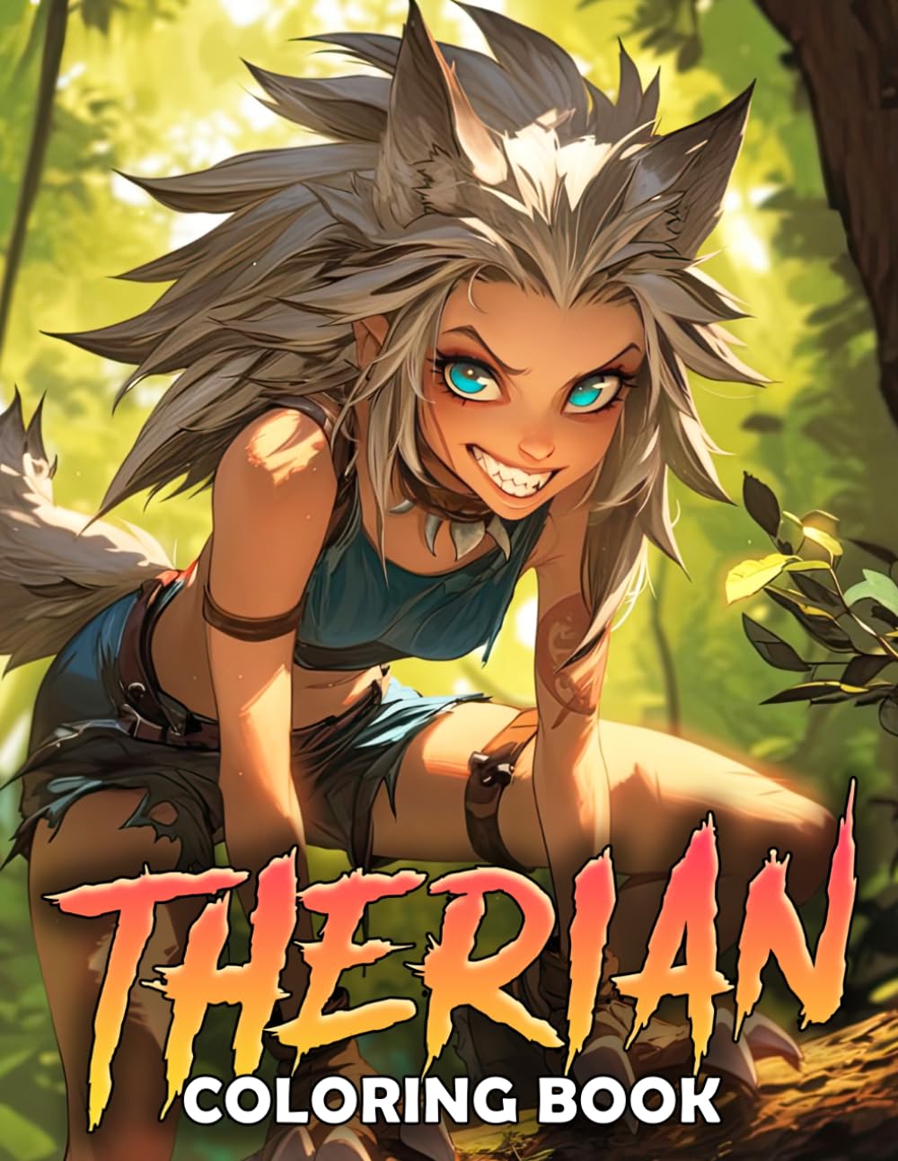 Therian Coloring Book: Anthropomorphic Critters Coloring pages with Whimsical Furry Creature Illustrations for All Ages to Boost Creativity