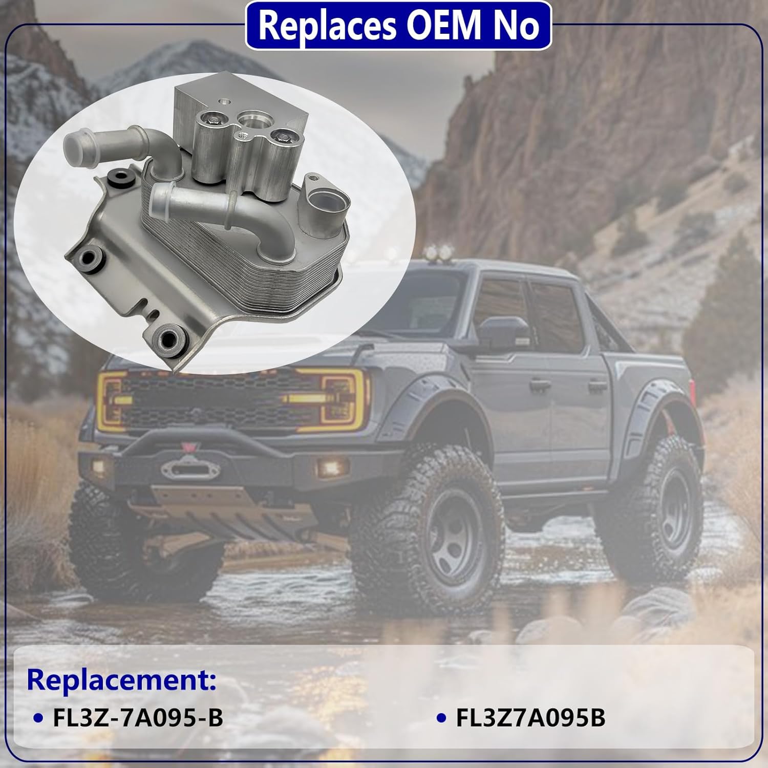 Automatic Transmission Fluid Oil Cooler Assembly FL3Z-7A095-B For Ford F-150 2015 2016 2017 2018 2019 Trans Oil Cooler-Trans Cooler Replacement for FL3Z7A095B