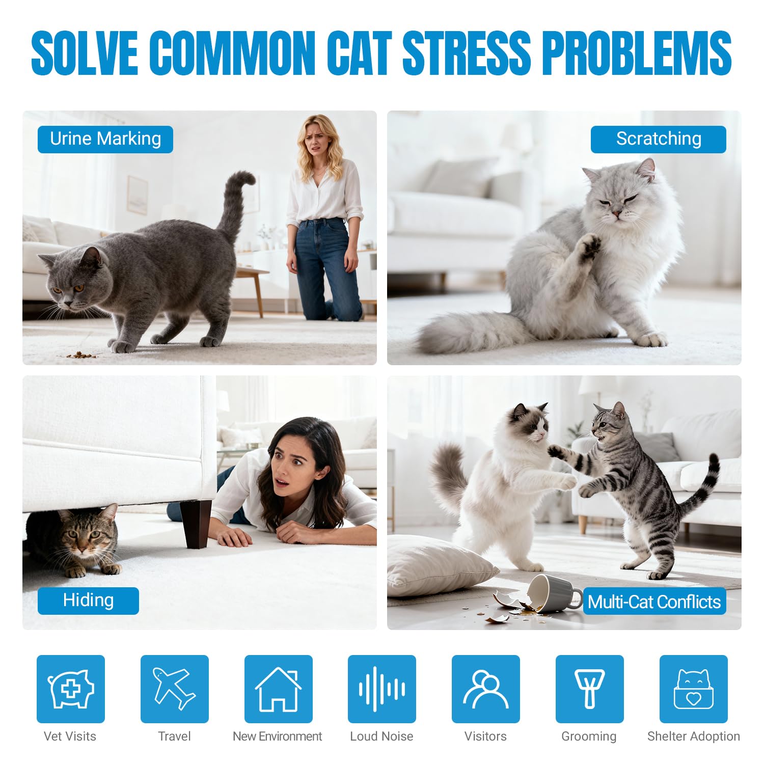 Diffuseur apaisant chat 2 diffuseurs + 4 recharges