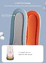 DORMICO Insoles for Men and Women, Shock Absorption Cushioning Sports Comfort Inserts, Breathable Antibacterial Shoe Inner Soles for Running Walking Hiking Working (39-40, Orange) gallery image