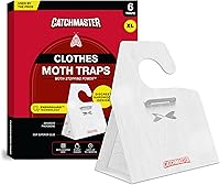Vista 10 de Catchmaster Trampas para polillas de ropa con tecnología de feromonas sin olor extra fuerte de alta calidad, rojo, XL, pegamento extra fuerte