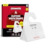 Catchmaster Clothing Moth Traps with Premium Extra Strength Odorless Pheromone Technology – XL Hardwood Design, Extra-Strength Glue – Traps & Targets Casemaking and Webbing Moths - 6-Pack