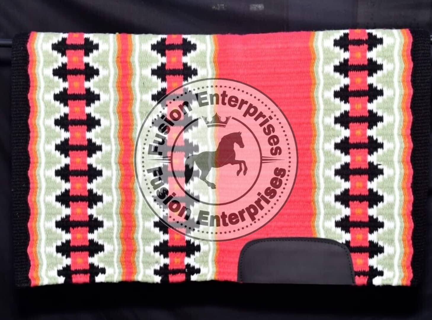 Handmade Western Show Saddle Blanket | Genuine New Zealand Wool Pad | Custom Equestrian Gear AM-414