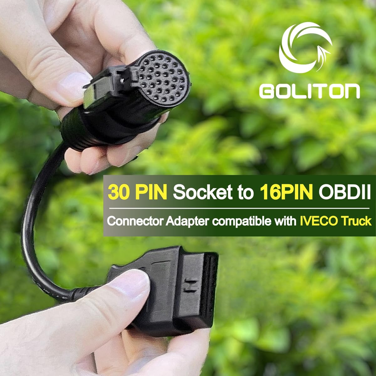 OBD2 Female 16pin Cable to 30pin Male Compatible with Iveco Truck OBDII Diagnostic Scaner — view 5