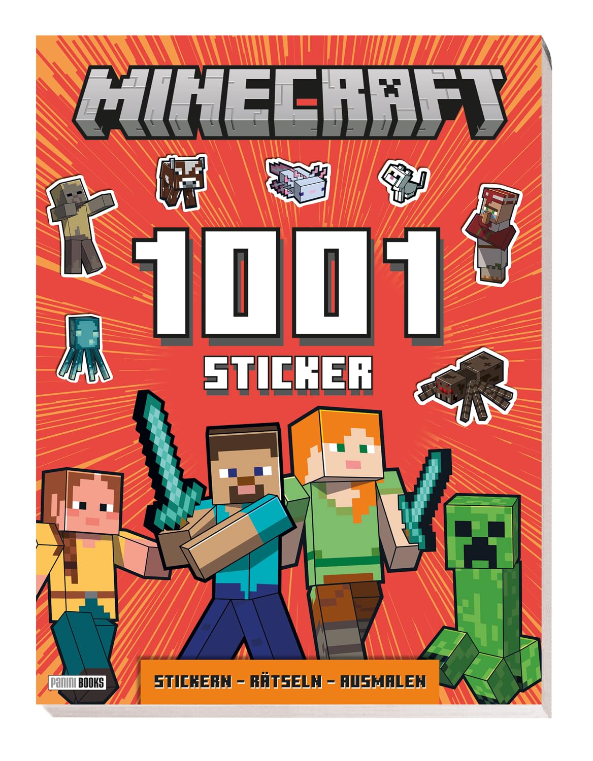 Minecraft: 1001 Sticker: Stickern - Rätseln - Ausmalen: Activityblock mit 1001 Stickern