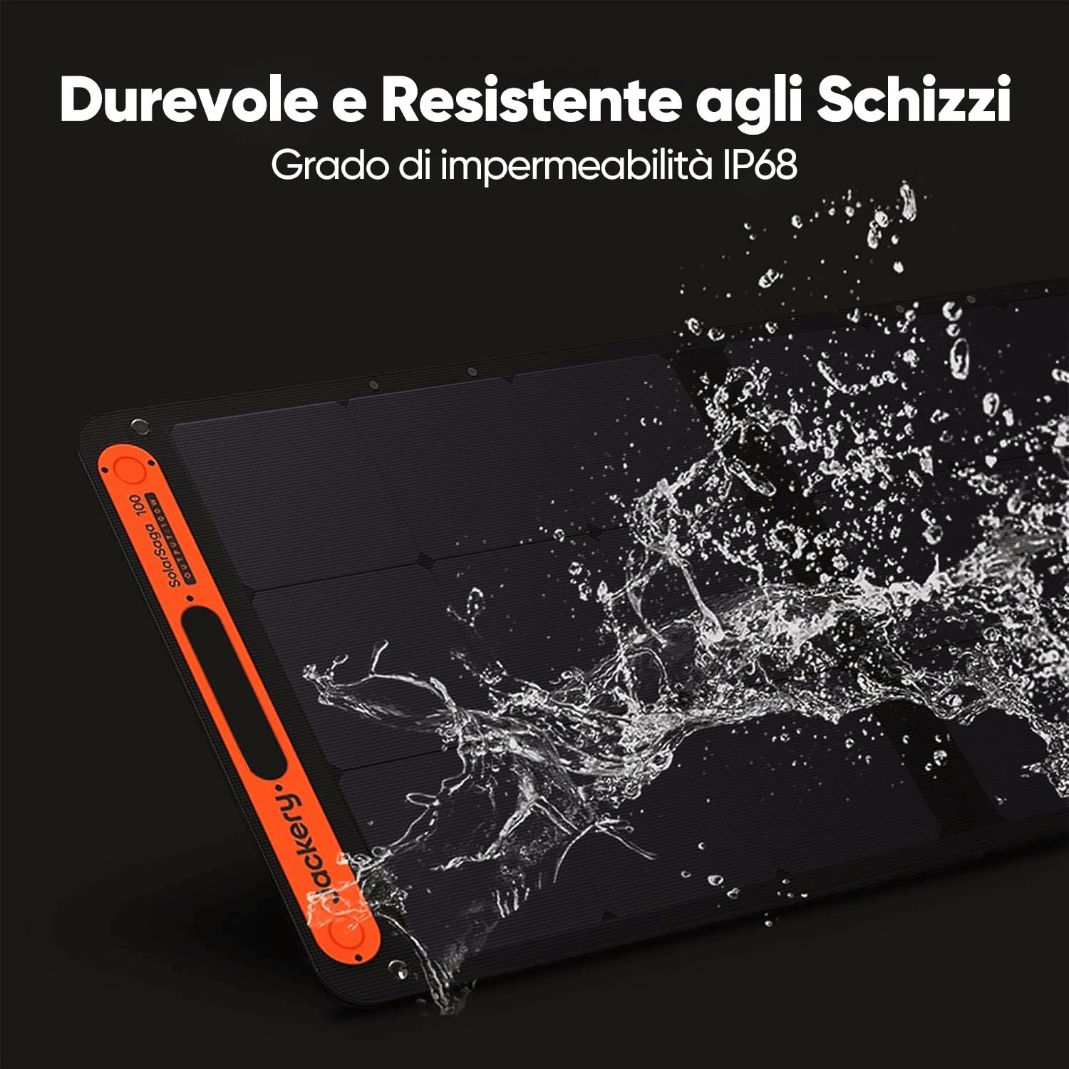 Jackery SolarSaga 100W Pannello Solare Portatile Bifacciale per Centrale Elettrica Explorer 240V2/500/1000V2, Caricabatterie Solare Pieghevole con Uscite USB-C/A per Campeggio, All'aperto e Camper