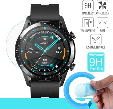 Microsonic Huawei Watch GT2 46mm Nano Cam Ekran Koruyucu [Watch GT2 46mm ile Uyumlu Ekran Koruyucu]