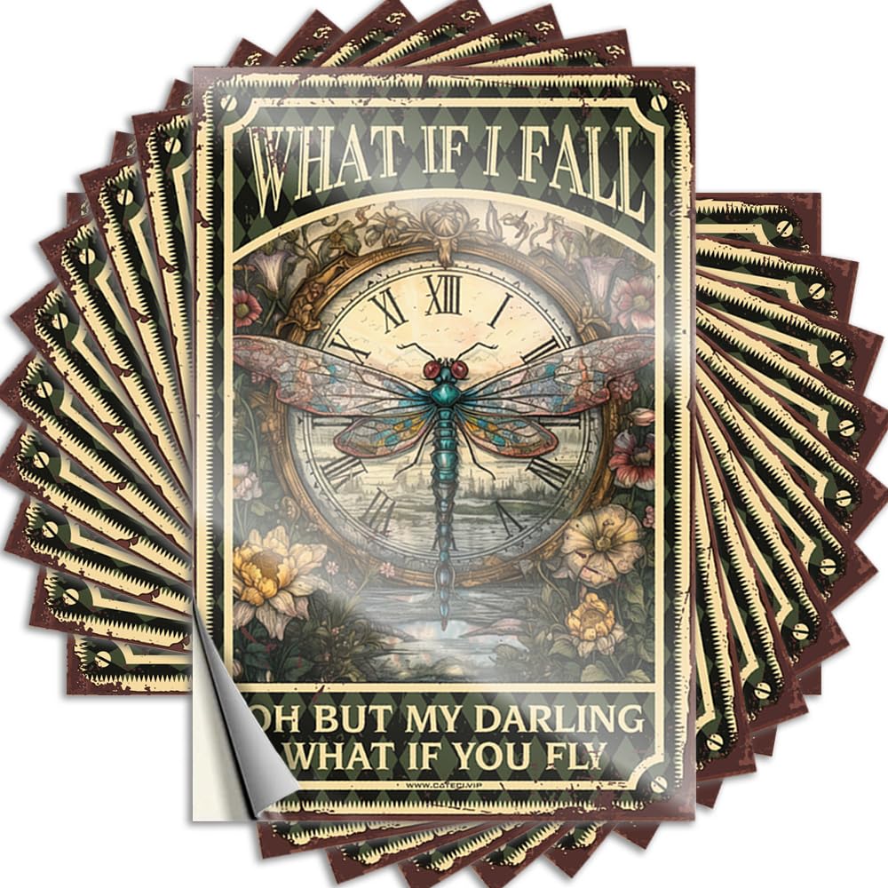 Cats Bumper Decals | What If I Fall Oh But My Darling What If You Fly Fuzzy for Gathering Decor(12X18CM)
