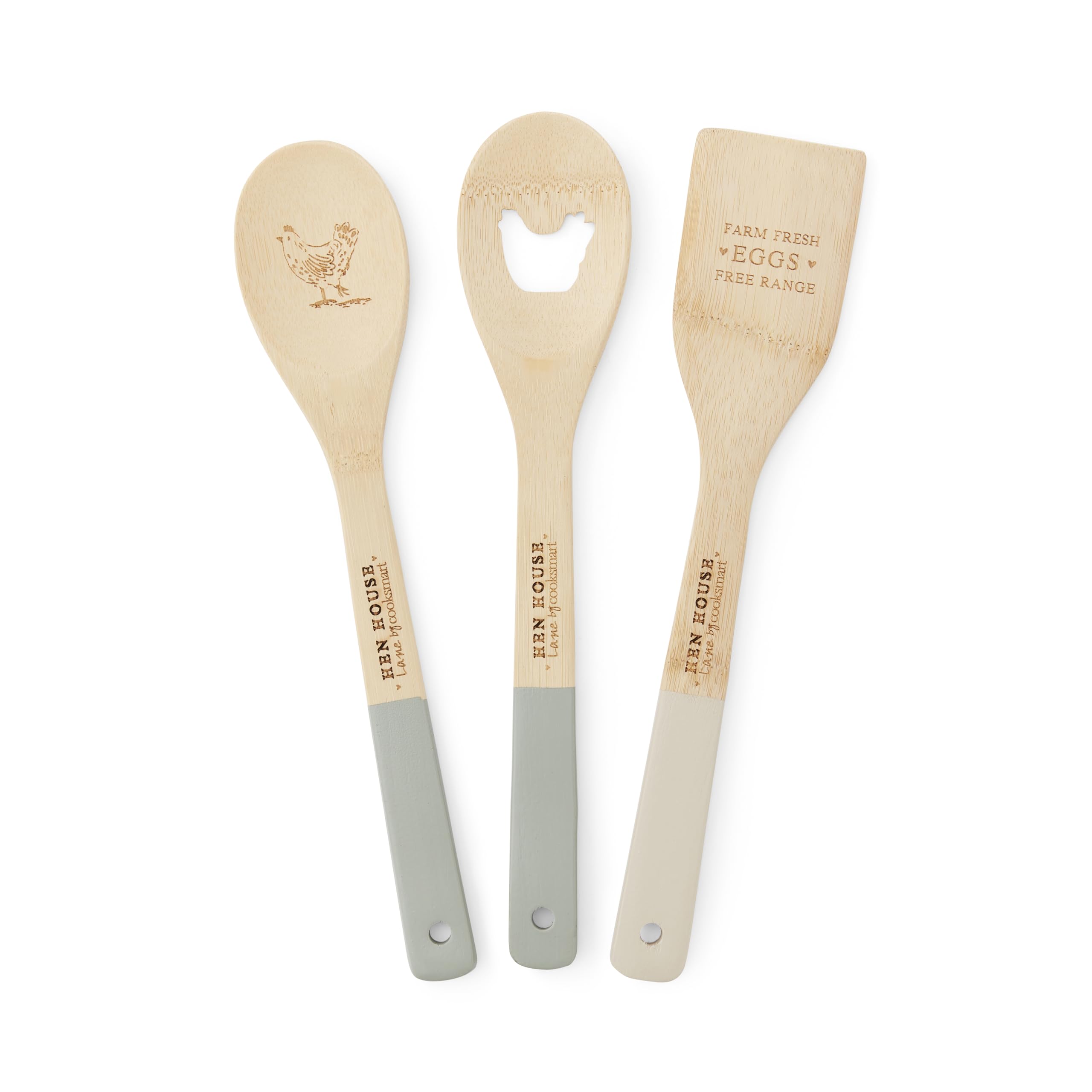 Cooksmart Hen House Lane Set Of 3 Bamboo Utensils from B&Q