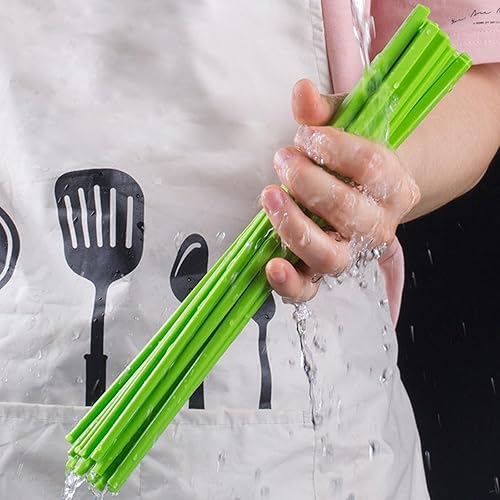 Miniatura 3 de Juego de 10 pares de palillos de melamina reutilizables aptos para lavavajillas, chinos, japoneses, coreanos, largos, juego de regalo para cocinar,