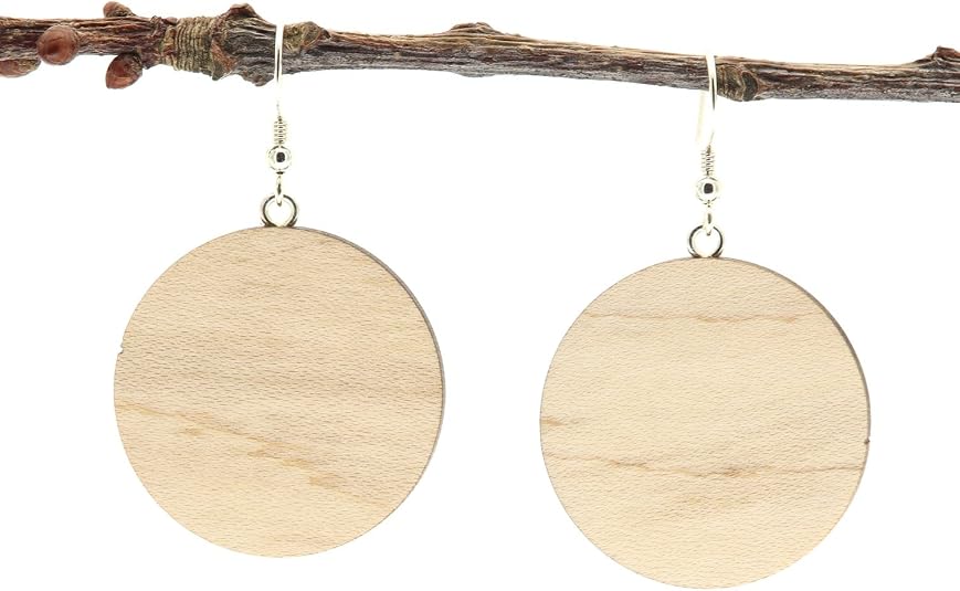 NaturSchatulle Holzohrringe Moni I – 925er Silber, Handgefertigt, Nachhaltig