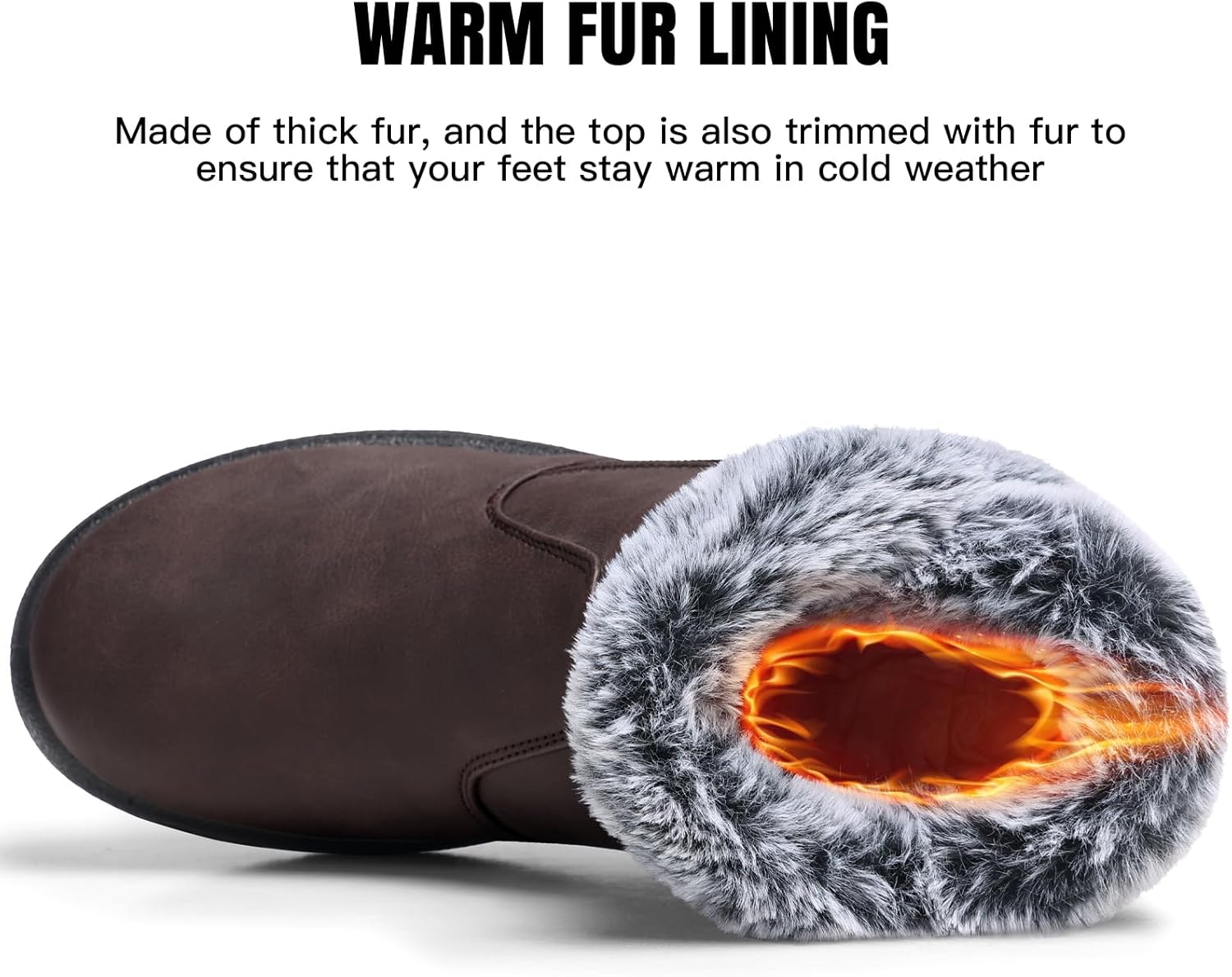 SHIBEVER Winter Boots for Women Waterproof: Womens Snow Boots Warm - Ankle Fur Lined Booties - Insulated Winter Shoes - Image 6