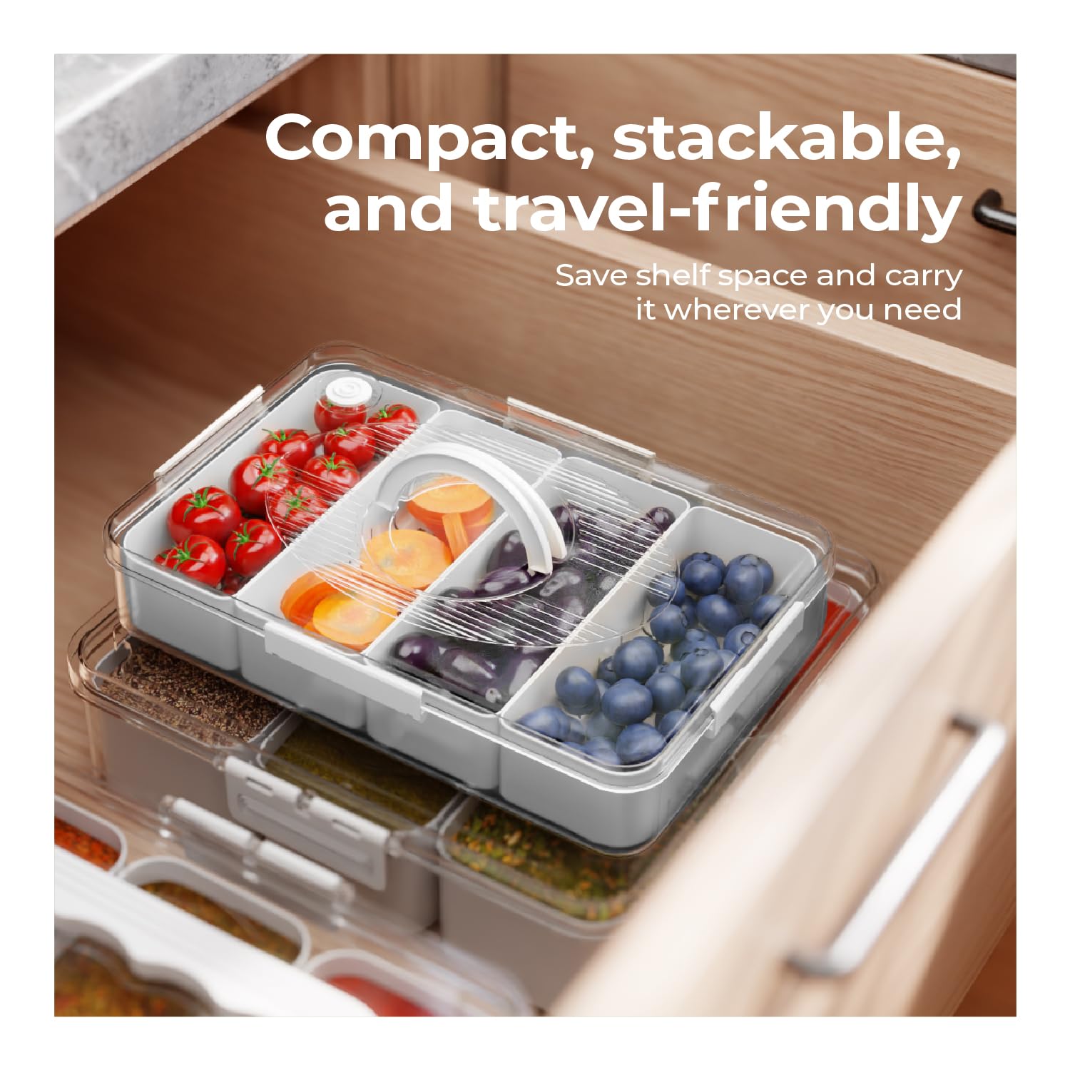 Lifelong FineDine Food Storage Container - 600ml|Air-Tight Fridge Organizer Case|Glass Box with BPA-Free Locking Lids|Microwave &amp; Freezer Safe|Leak Proof Food Storage Meal Prep Containers-Rectangle (Transparent)