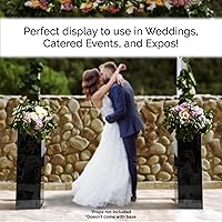 Vista 48 de Acrylic Display Riser Box Clear Plexiglass 12" x 12” x 19” No Lid Hollow Pedestal 5 Sided Display Trinkets Flowers Dust Cover Bin Collectible Items