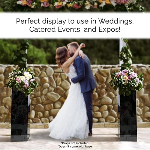 Miniatura 12 de Marketing Holder - Cubo de exhibición alto de 12 x 12 x 42 pulgadas, soporte de escultura artística de plexiglás acrílico, columna elevadora hueca