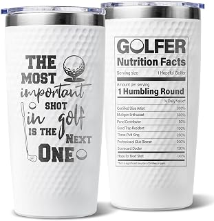 Golf Gifts for Men - Funny Golfing Birthday, Christmas, Fathers Day, White Elephant Gift for Dad Husband Boyfriend, Unique Gifts for Golfers - 20oz Golf Tumbler Cup Mug, Insulated Stainless Steel