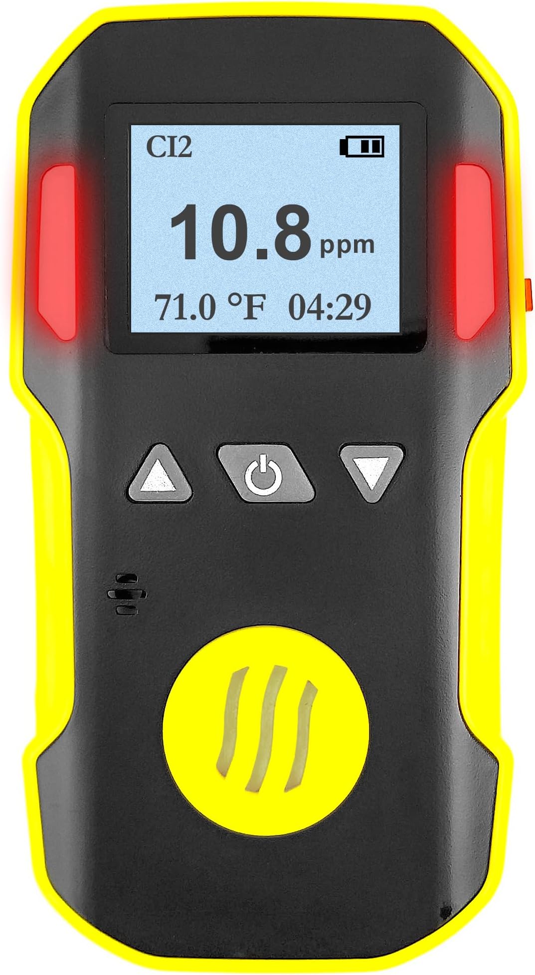 Chlorine Gas Detector | UK Calibration Certificate | USB Recharge | Sound, Light and Vibration Alarms | 0-50 ppm Cl2 Gas |