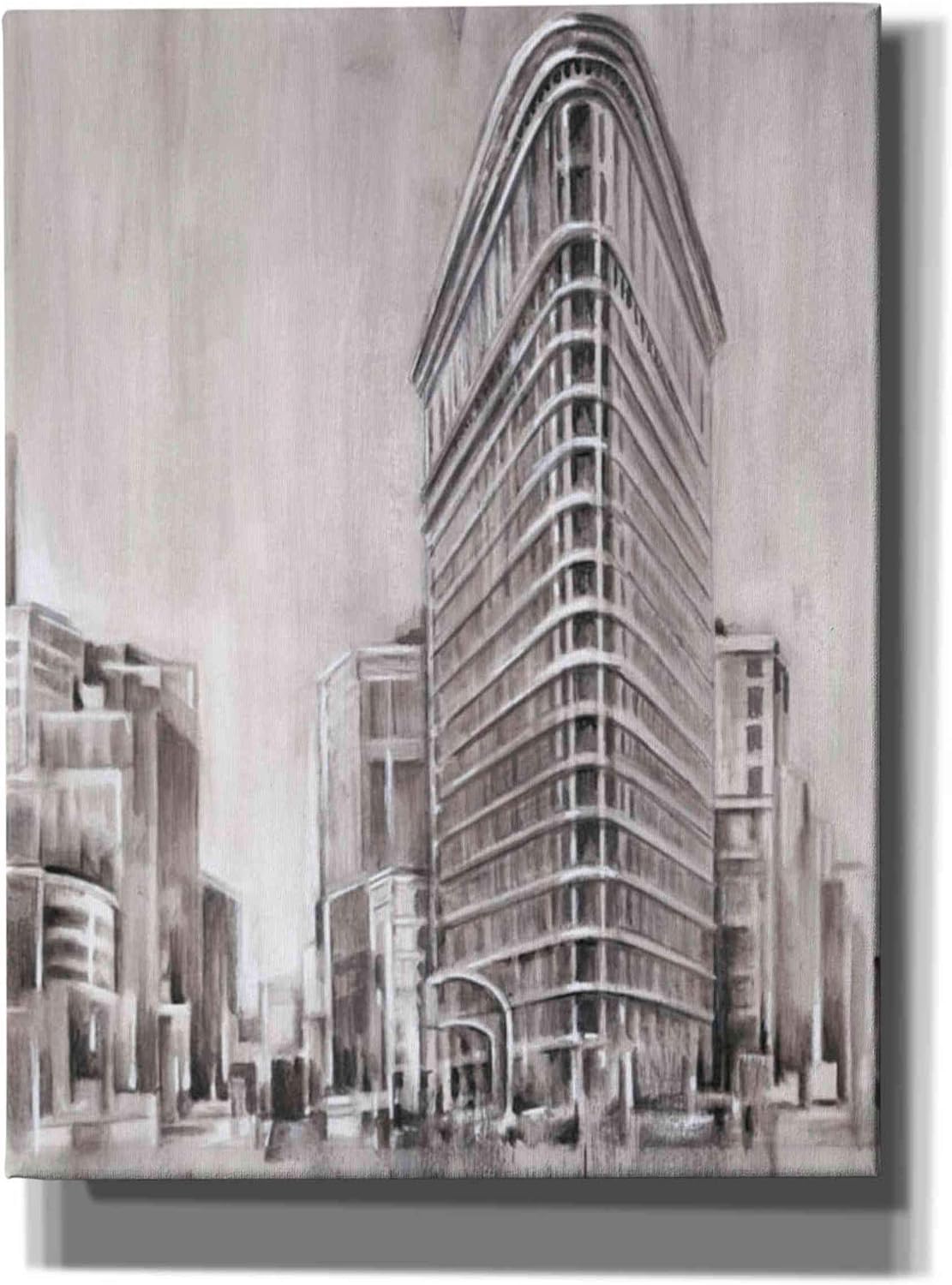 Epic Graffiti 'Art Deco Cityscape II' by Ethan Harper Canvas Wall Art, 12"x16"