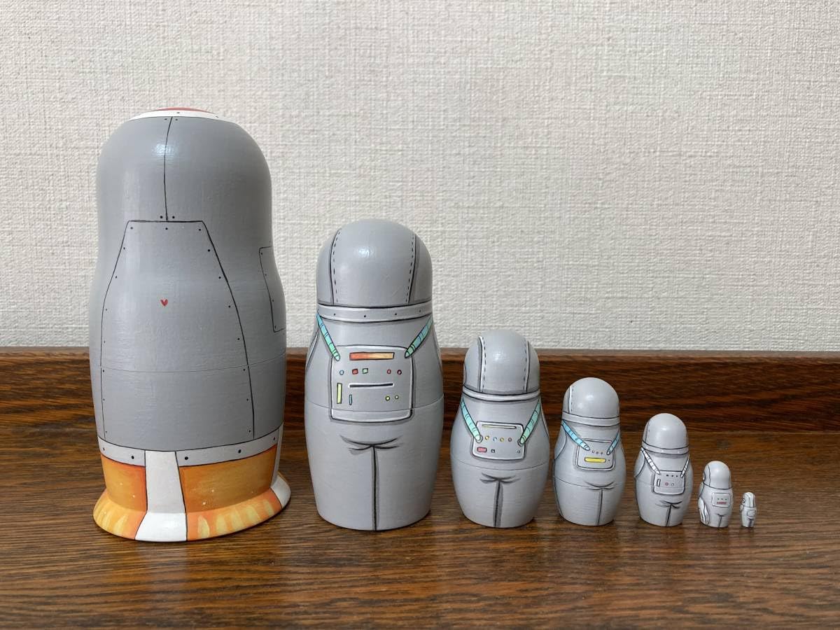 Amazon | ロシア雑貨宇宙マトリョーシカ 霧の中のハリネズミと森の仲間