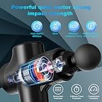 Gun de massage puissant Portable Massage Gun avec 30 Régimes 8 Têtes de masseur, Gun silencieux de moteur haute vitesse, LCD Écran, étui, cadeau pour hommes femmes